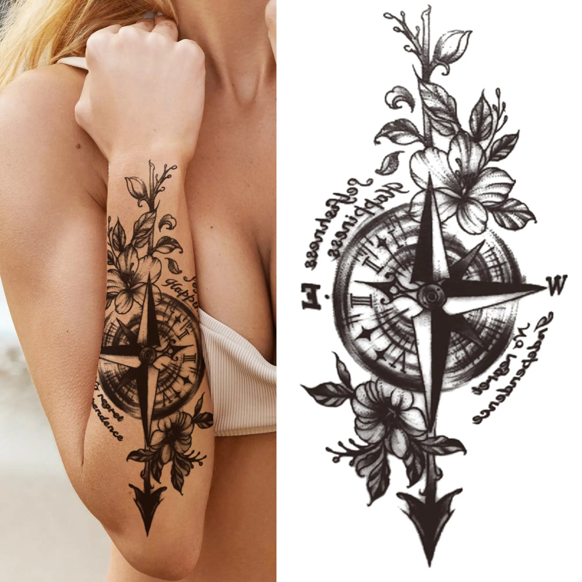 Navigating Lifes Journey: The Symbolism of Compass Forearm Tattoos