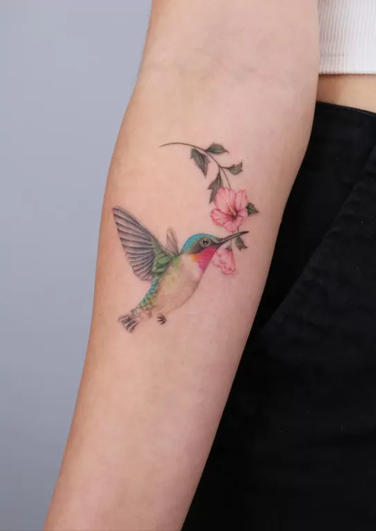 Fly Away with These Stunning Hummingbird Forearm Tattoos