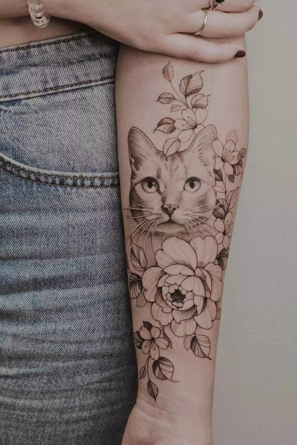 Purr-fectly Inked: 15 Adorable Cat Forearm Tattoos Ideas